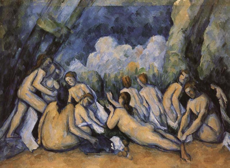 Paul Cezanne big bath person oil painting image